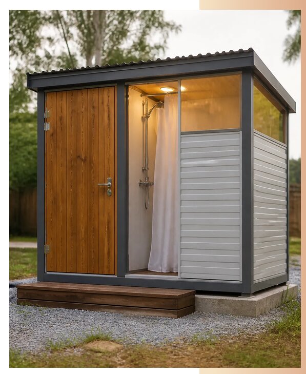Хозблок с душем для дачи в Канаше по цене от 138672 р. | БытовкаПрофи-Кна